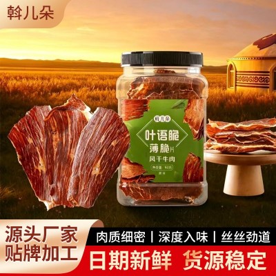 内蒙古特产牛脆脆92g桶装牛肉薄脆牛肉耐嚼零食解馋代餐刷脂健身
